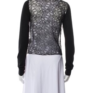 Theory Wool Cardigan W/ Lace Back